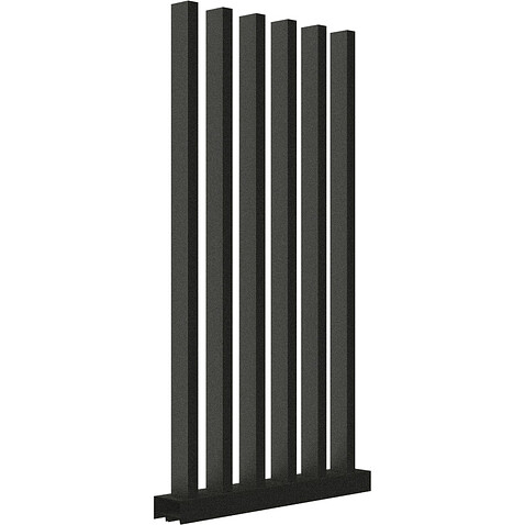 Забор Форпост AL, 80x40мм, зазор 100мм, срез 90°, RAL 9005 МУАР