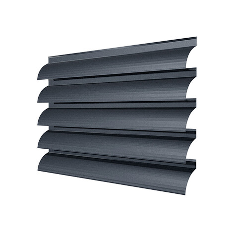 Забор-жалюзи ROUND (секция в сборе), МАТ, RAL 7024