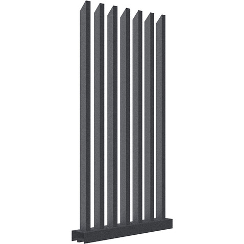 Забор Форпост AL, 60x40мм, зазор 80мм, срез 45°, RAL 7024 МУАР