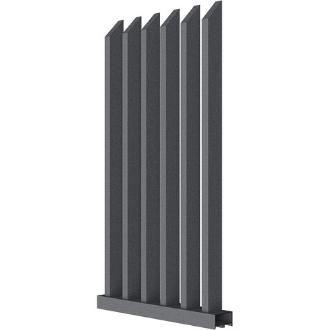 Забор Форпост AL, 100x40мм, зазор 100мм, срез 45°, RAL 7024 МУАР