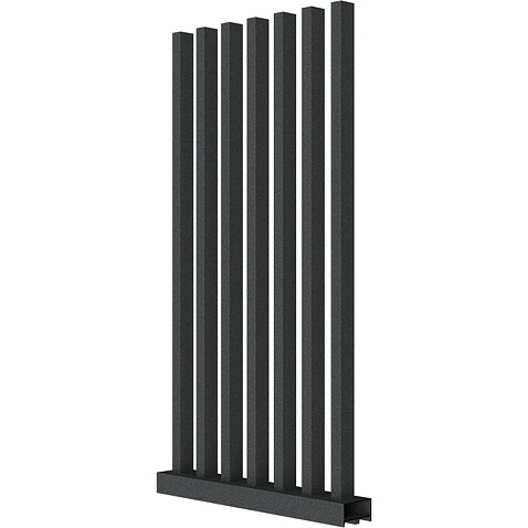 Забор Форпост AL, 60x40 мм, зазор 80мм, срез 90°, RAL 7016 МУАР