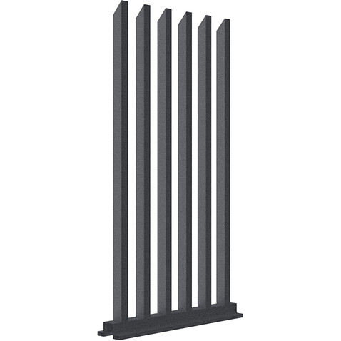 Забор Форпост AL, 60x40мм, зазор 100мм, срез 45°, RAL 7024 МУАР