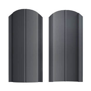 Штакетник Европланка СТАНДАРТ RAL7024, ГЛЯНЕЦ, двусторонний