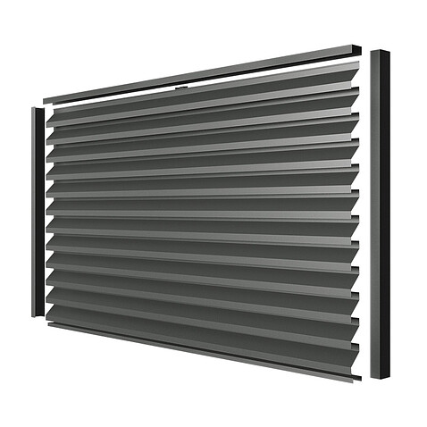Забор-жалюзи ULTRA (в разборе), МАТ, RAL7016
