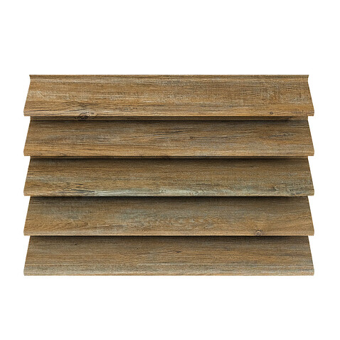 Забор-жалюзи ALFA (в разборе), PRINTECH, Античный дуб золотой