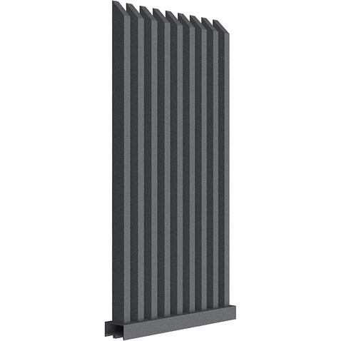 Забор Форпост AL, 80x40мм, зазор 50 мм, срез 45°, RAL 7024 МУАР