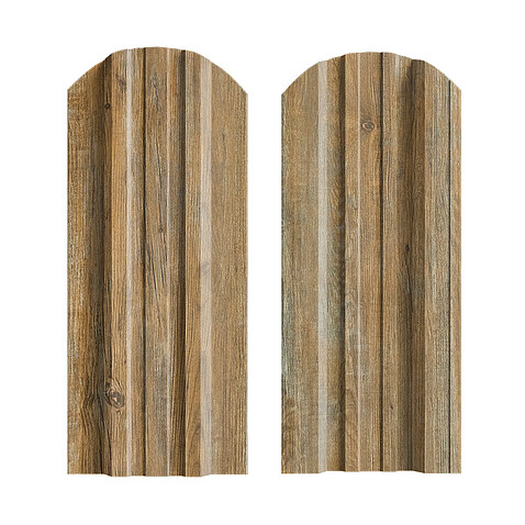 Штакетник Трапеция усил. ЭЛИТ, Античный дуб золотой, двусторонний