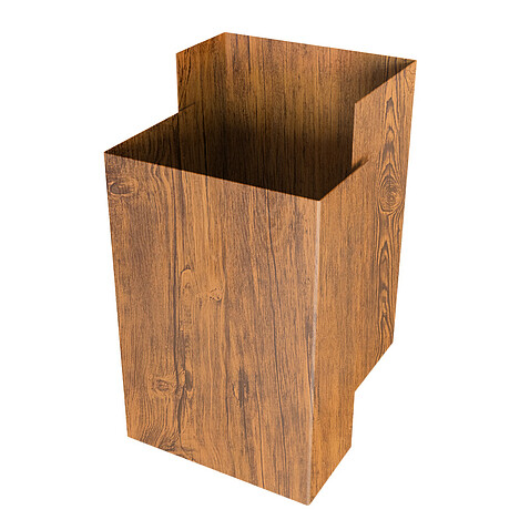 Декоративная накладка на столб 60*40, PRINTECH, Золотой дуб, 2м.п.