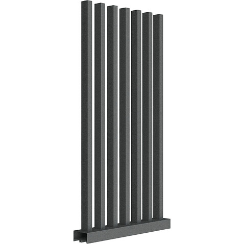 Забор Форпост AL, 60x40 мм, зазор 80мм, срез 90°, RAL 7016 МУАР