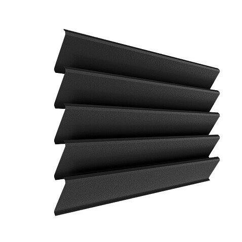 Забор-жалюзи ALFA (в разборе), МАТ, RAL9005