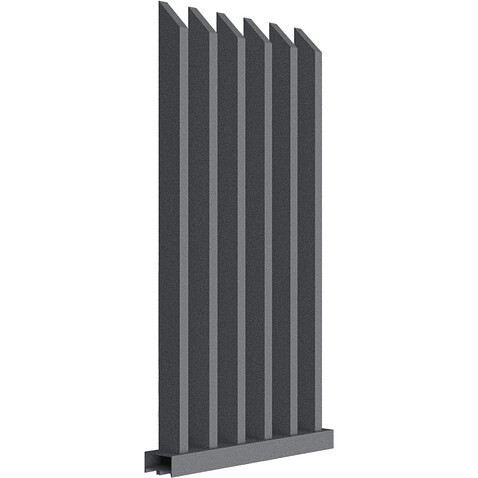 Забор Форпост AL, 100x40мм, зазор 100мм, срез 45°, RAL 7024 МУАР