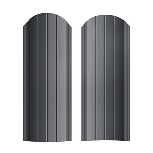 Штакетник Рубин СТАНДАРТ RAL 7024, ГЛЯНЕЦ, двусторонний