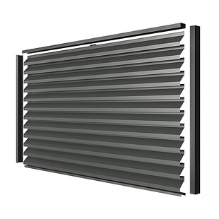 Забор-жалюзи ULTRA (в разборе), МАТ, RAL7016