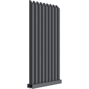 Забор Форпост AL, 80x40мм, зазор 50 мм, срез 45°, RAL 7024 МУАР