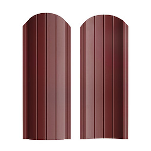 Штакетник Рубин СТАНДАРТ RAL3005, ГЛЯНЕЦ, двусторонний