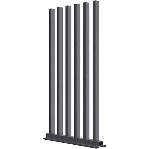 Забор Форпост AL, 60x40мм, зазор 100мм, срез 90°, RAL 7024 МУАР