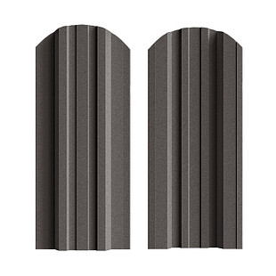 Штакетник Трапеция усил. ПРЕМИУМ RAL8019, МАТ, двусторонний