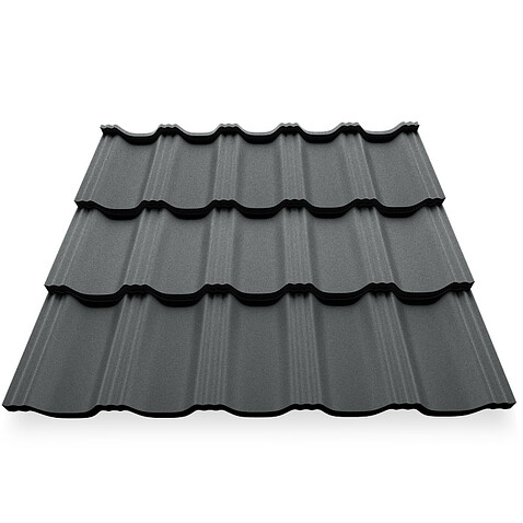 Металлочерепица ГЕРМАНО, МАТ, RAL 7016, 0,45 мм, листовая