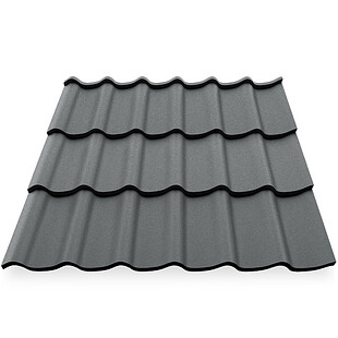Металлочерепица СуперМонтеррей, PuralMatt, RAL 7016, 0,5 мм, листовой