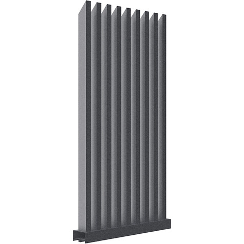 Забор Форпост AL, 80x40мм, зазор 50 мм, срез 45°, RAL 7024 МУАР