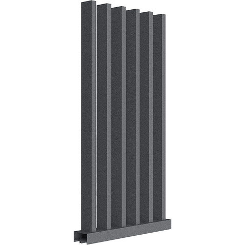 Забор Форпост AL, 100x40мм, зазор 100мм, срез 90°, RAL 7024 МУАР