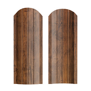 Штакетник Рубин ЭЛИТ, Темный дуб, двусторонний