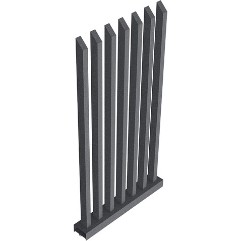 Забор Форпост AL, 60x40мм, зазор 80мм, срез 45°, RAL 7024 МУАР