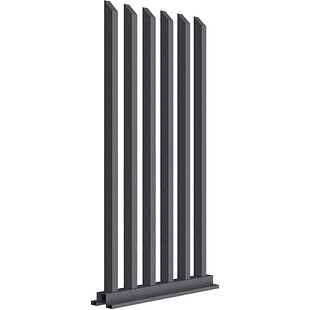 Забор Форпост AL, 60x40мм, зазор 100мм, срез 45°, RAL 7024 МУАР