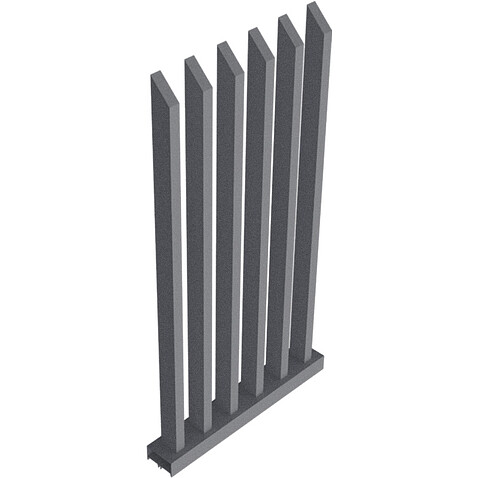 Забор Форпост AL, 80x40мм, зазор 100мм, срез 45°, RAL 7024 МУАР