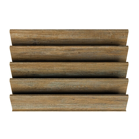 Забор-жалюзи ALFA (в разборе), PRINTECH, Античный дуб золотой