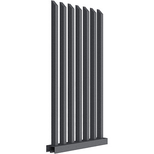 Забор Форпост AL, 60x40мм, зазор 80мм, срез 45°, RAL 7024 МУАР