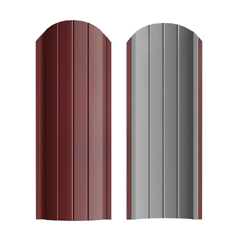 Штакетник Рубин СТАНДАРТ RAL3005, ГЛЯНЕЦ, односторонний