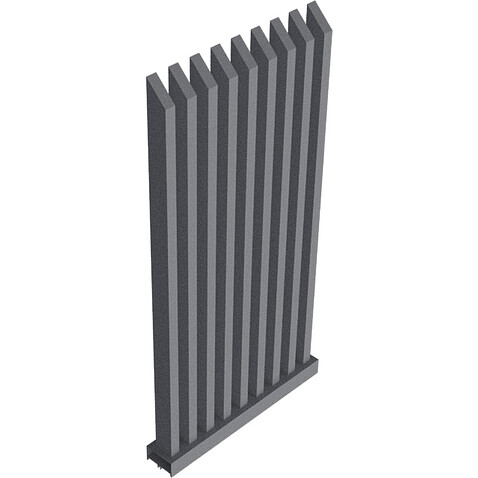 Забор Форпост AL, 80x40мм, зазор 50 мм, срез 45°, RAL 7024 МУАР