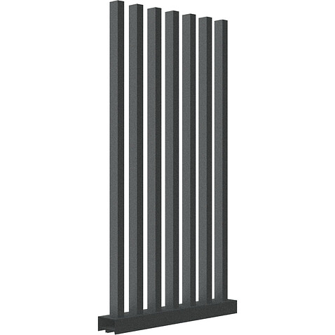 Забор Форпост AL, 60x40 мм, зазор 80мм, срез 90°, RAL 7016 МУАР