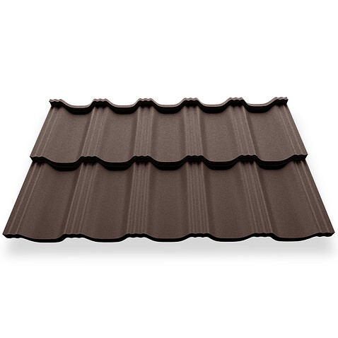 Металлочерепица ГЕРМАНО, ExtraMatt, RAL 8017, 0,5 мм, модуль