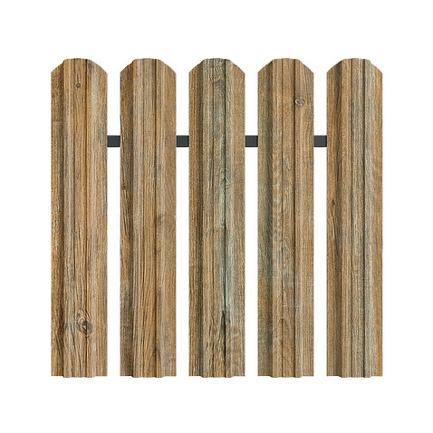 Штакетник Трапеция усил. ЭЛИТ, Античный дуб золотой, двусторонний