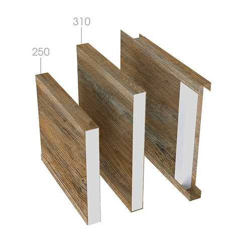 Забор Ранчо XPS 310, Античный дуб золотой