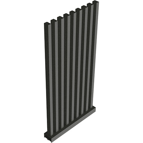 Забор Форпост AL, 60x40мм, зазор 50мм, срез 90°, RAL 9005 МУАР