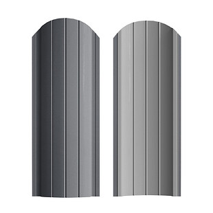 Штакетник Рубин СТАНДАРТ RAL7024, ГЛЯНЕЦ, односторонний