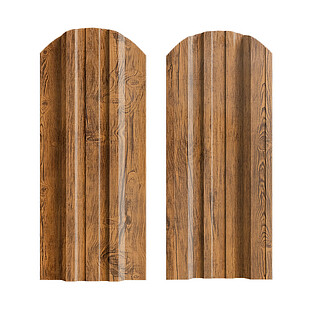 Штакетник Трапеция усил. ЭЛИТ, Золотой дуб, двусторонний