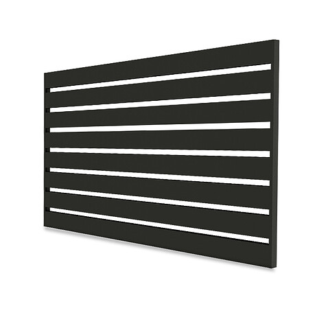 Забор Ранчо AL Cubo 80, RAL 9005 МУАР