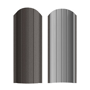 Штакетник Рубин ПРЕМИУМ RAL8019, МАТ, односторонний