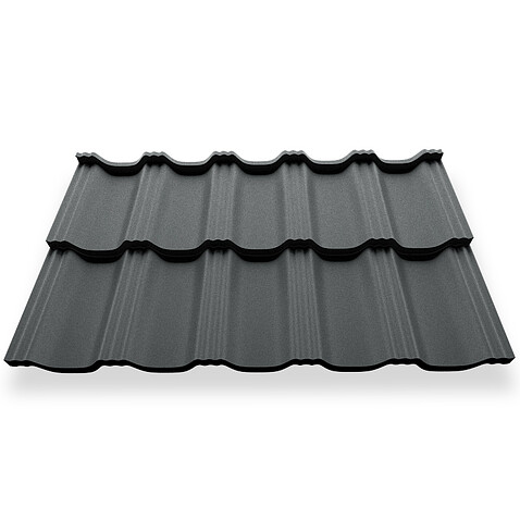 Металлочерепица ГЕРМАНО, МАТ, RAL 7016, 0,5 мм, модуль