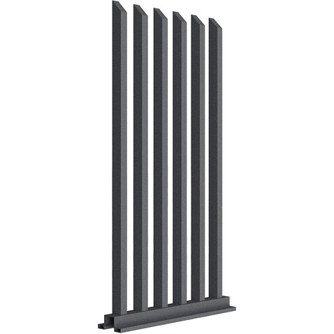 Забор Форпост AL, 60x40мм, зазор 100мм, срез 45°, RAL 7024 МУАР