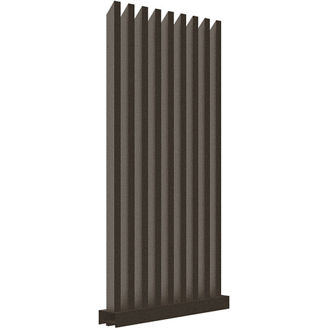 Забор Форпост AL, 60x40мм, зазор 50мм, срез 45°, RAL 8019 МУАР