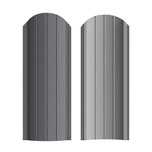 Штакетник Рубин ПРЕМИУМ RAL7024, МАТ, односторонний