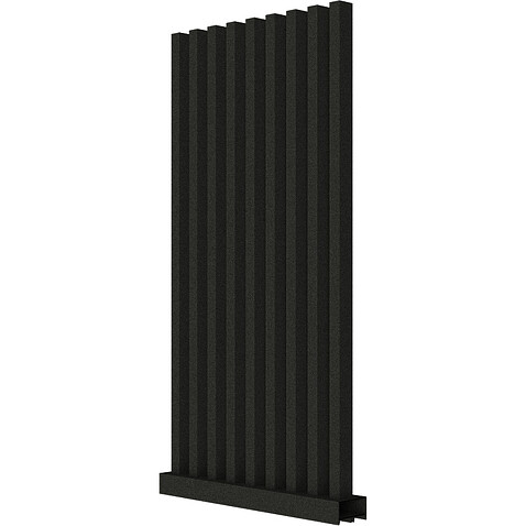 Забор Форпост AL, 60x40мм, зазор 50мм, срез 90°, RAL 9005 МУАР