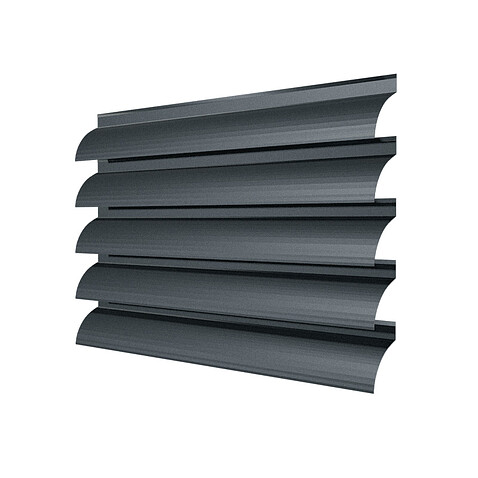 Забор-жалюзи ROUND (в разборе), МАТ, RAL7016