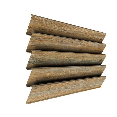 Забор-жалюзи ALFA (в разборе), PRINTECH, Античный дуб золотой