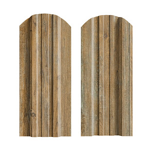 Штакетник Трапеция усил. ЭЛИТ, Античный дуб золотой, двусторонний